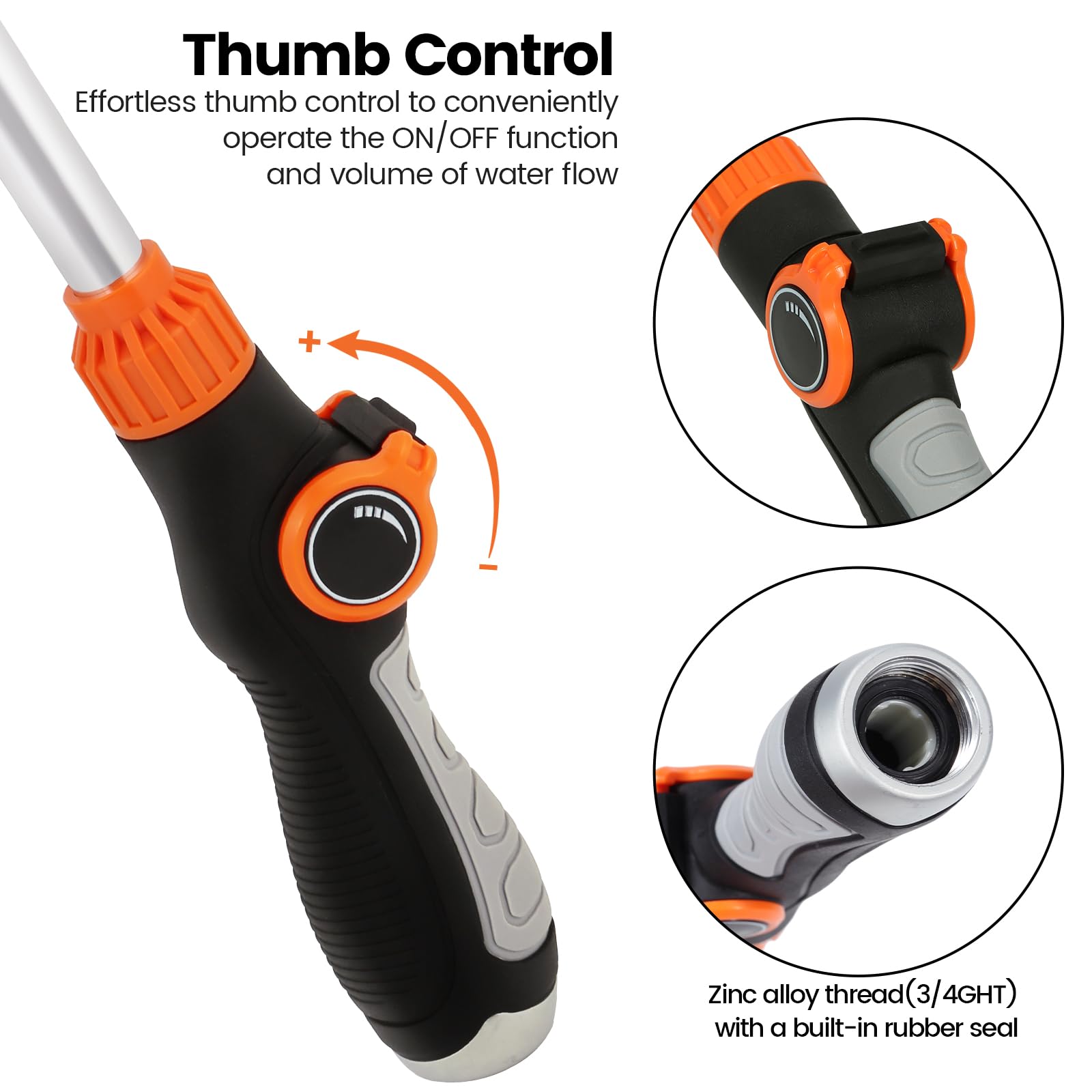 Seatern pivoting head angled to demonstrate 180° rotation for accurate targeting