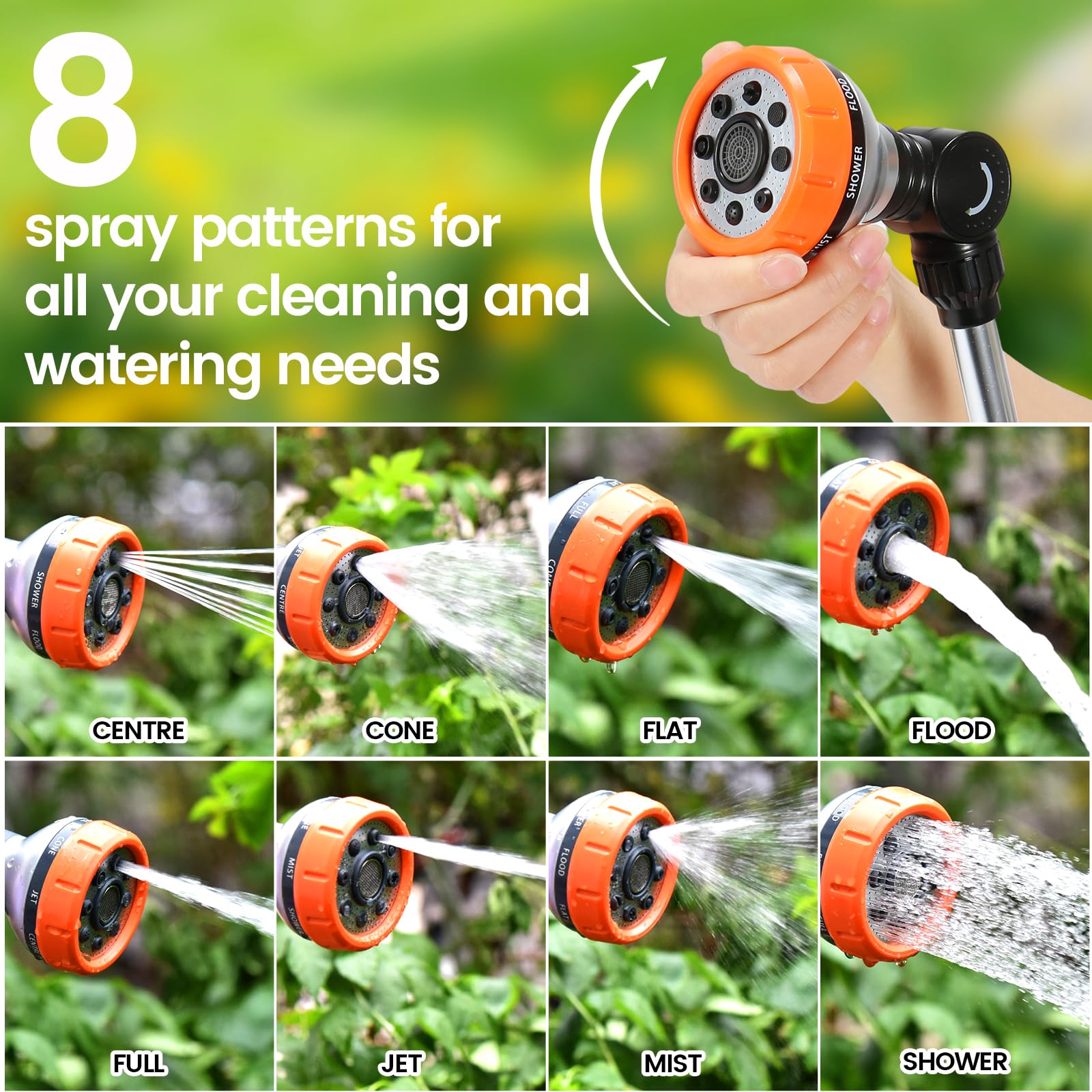 Seatern thumb control handle close-up offering comfortable grip and flow control