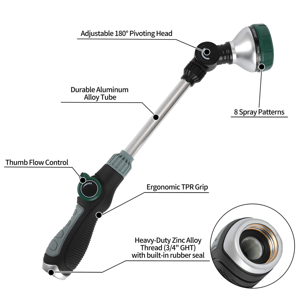 Seatern nozzle closeup showing pattern dial for precise spray selection benefit