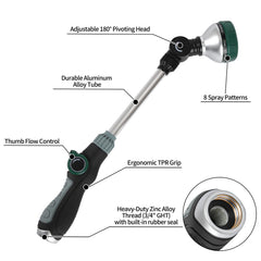 Seatern nozzle closeup showing pattern dial for precise spray selection benefit