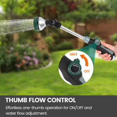 Seatern thumb control detail highlighting ergonomic flow adjustment benefit