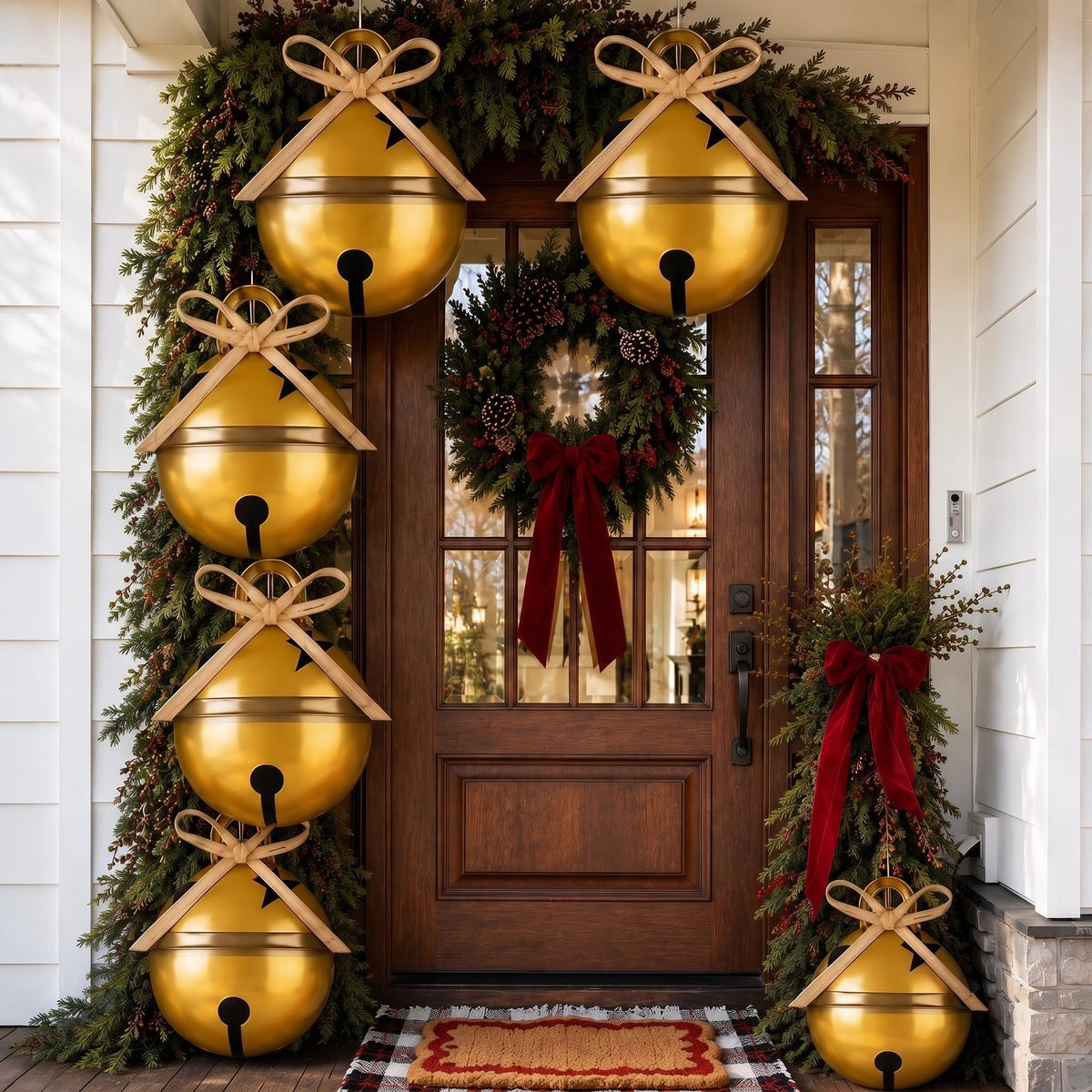 Seematn front packaging gold bell showing shiny finish and festive impact