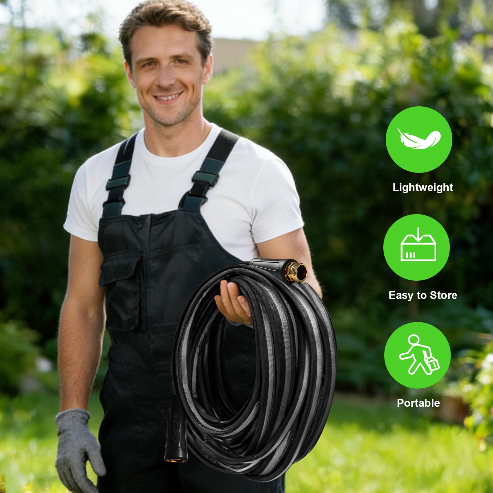 SeeMeYes hose bent in cold setting showing flexibility in low temperatures