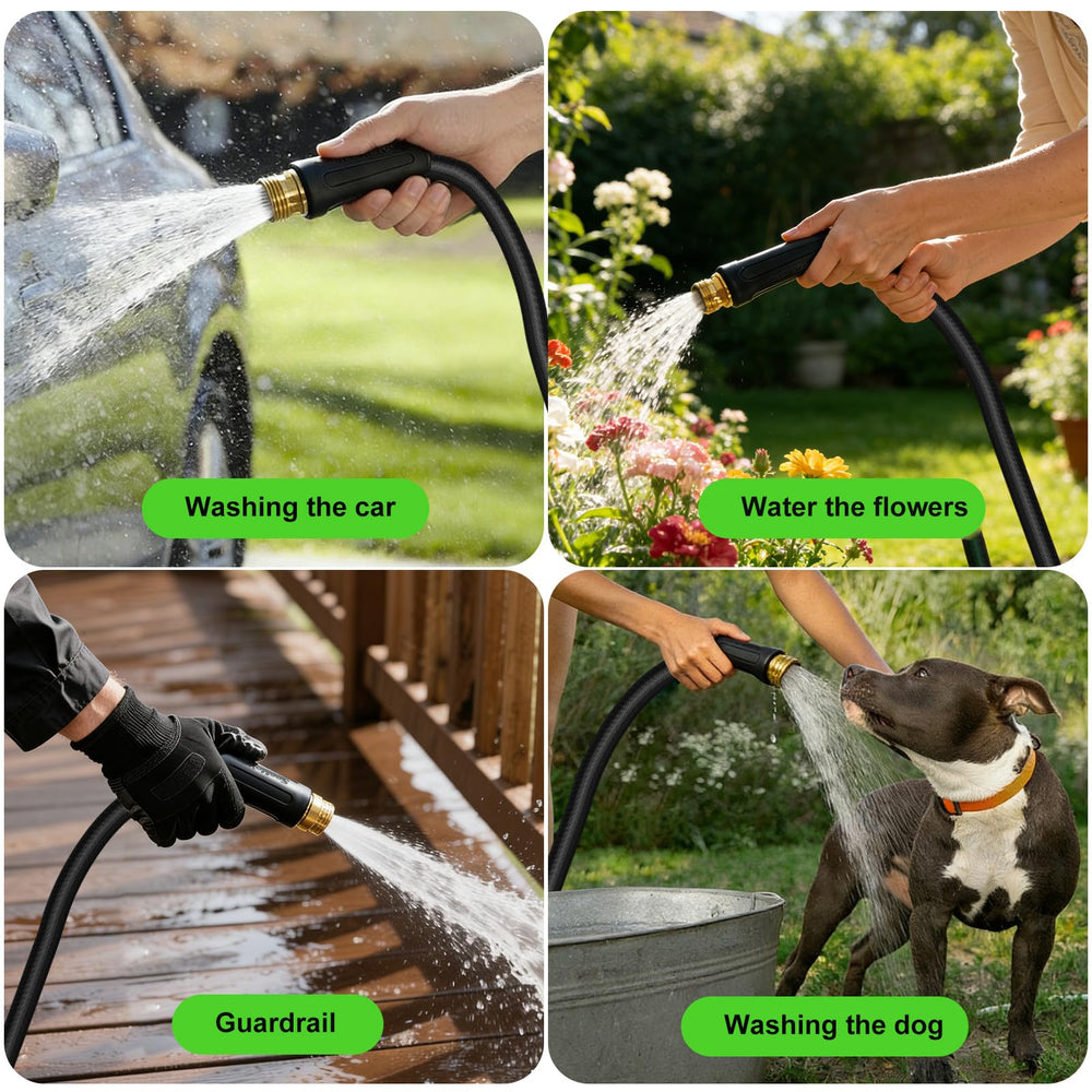 SeeMeYes neatly wrapped hose stored compactly saving space and reducing clutter