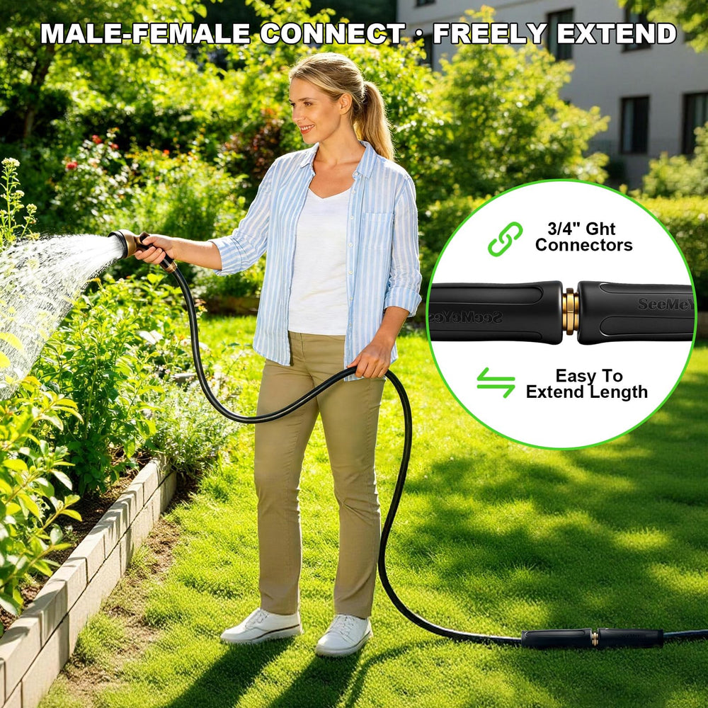 SeeMeYes length comparison with person showing 100FT scale and lightweight ease
