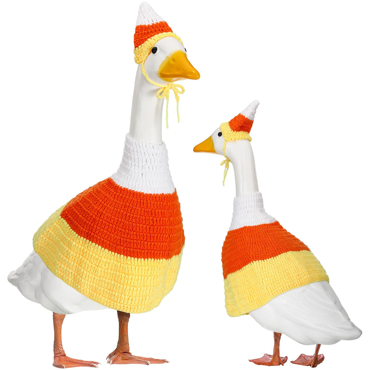 Seenelling candy corn goose outfit front view bright curb appeal