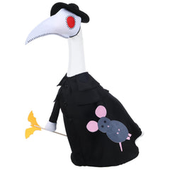 Seenelling front view of plague doctor goose outfit showing spooky porch appeal