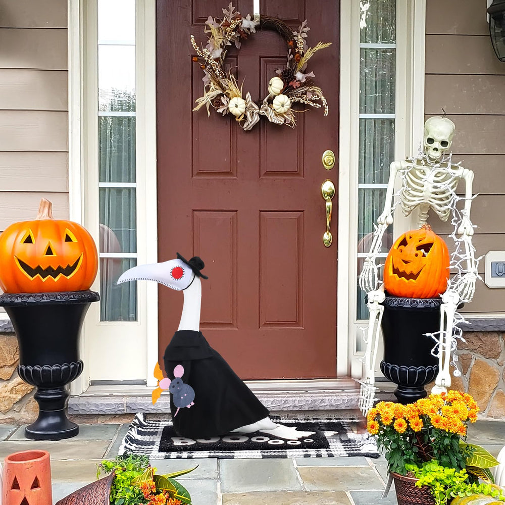 Seenelling lifestyle Halloween porch display creating festive curb appeal