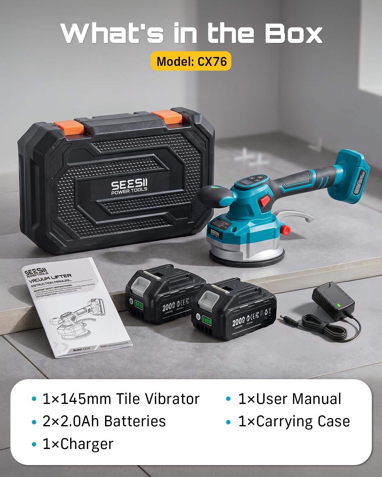 Seesii lifestyle scene during a kitchen renovation showcasing portable tile levelling