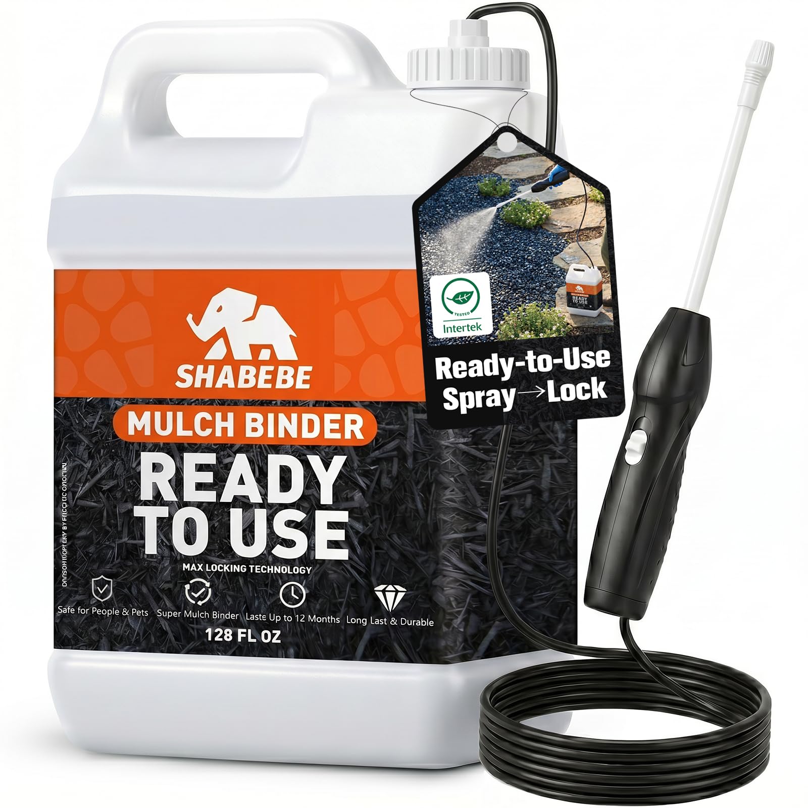 Shabebe front label on 1 gallon container showing product benefits