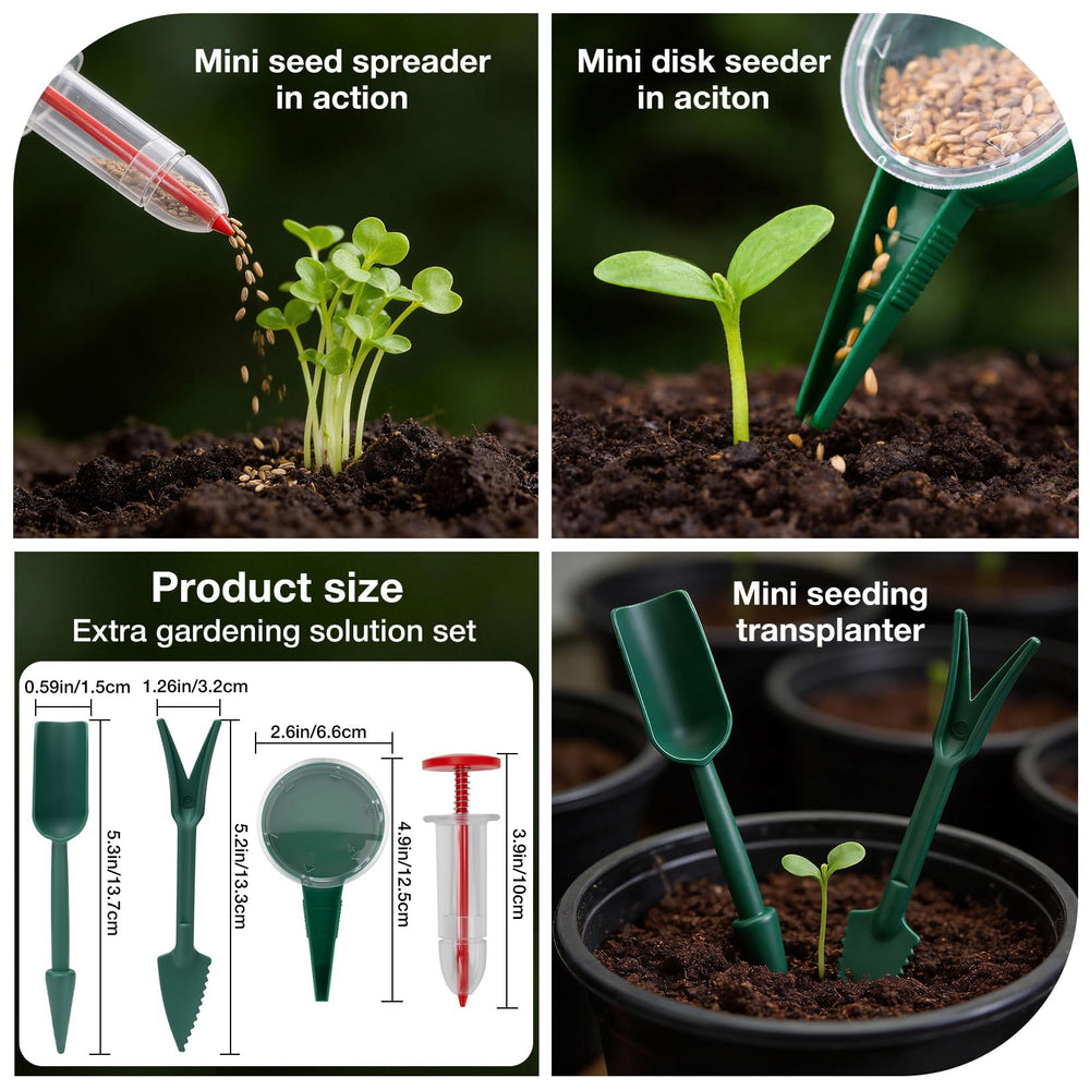 SHALL seeding transplanter in hand showing gentle seedling transplant benefit