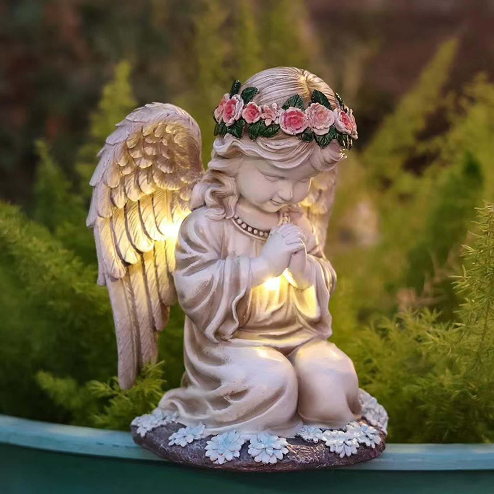 Sharita angel front view showing praying pose and warm glow benefit