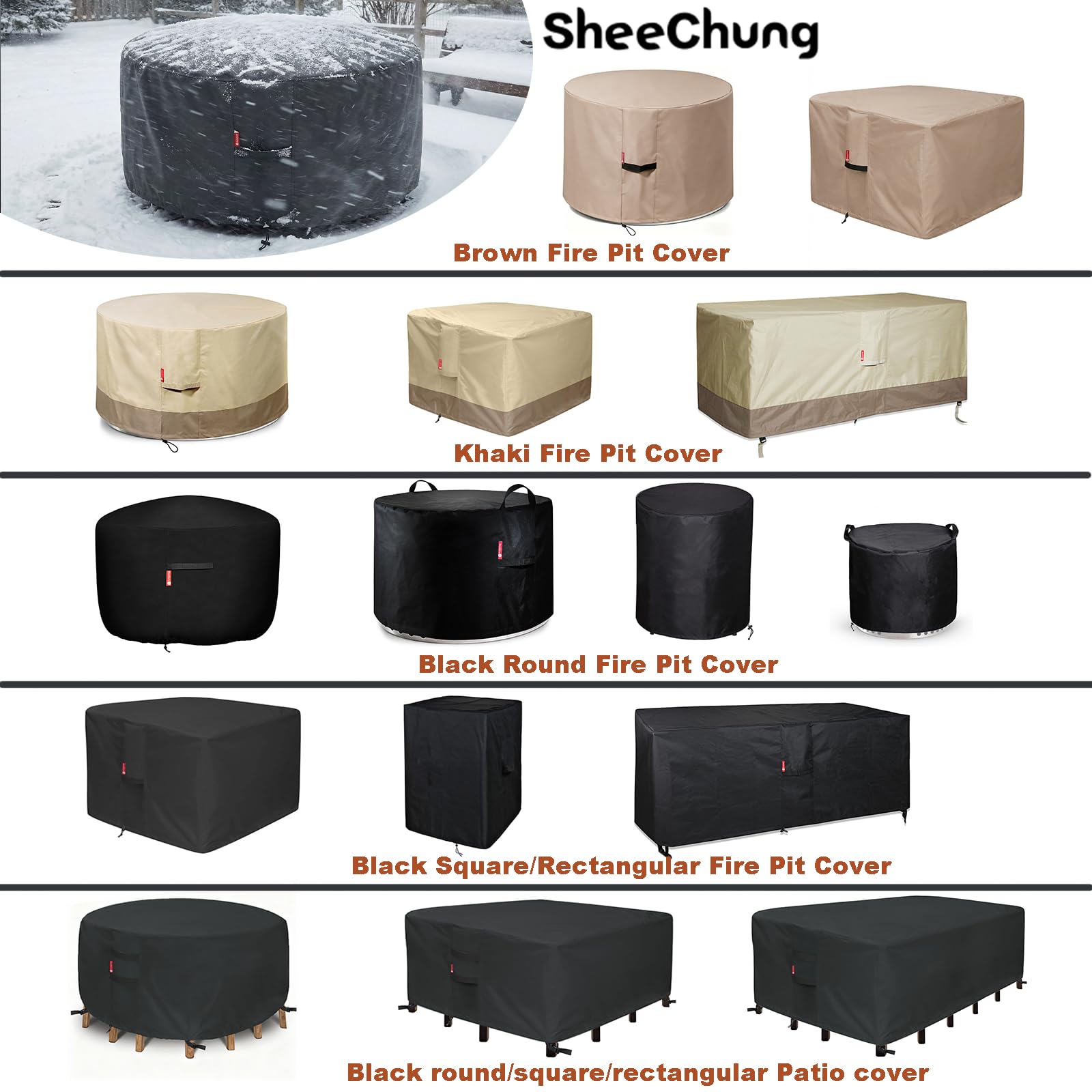 SheeChung on a patio fire pit demonstrating outdoor protection