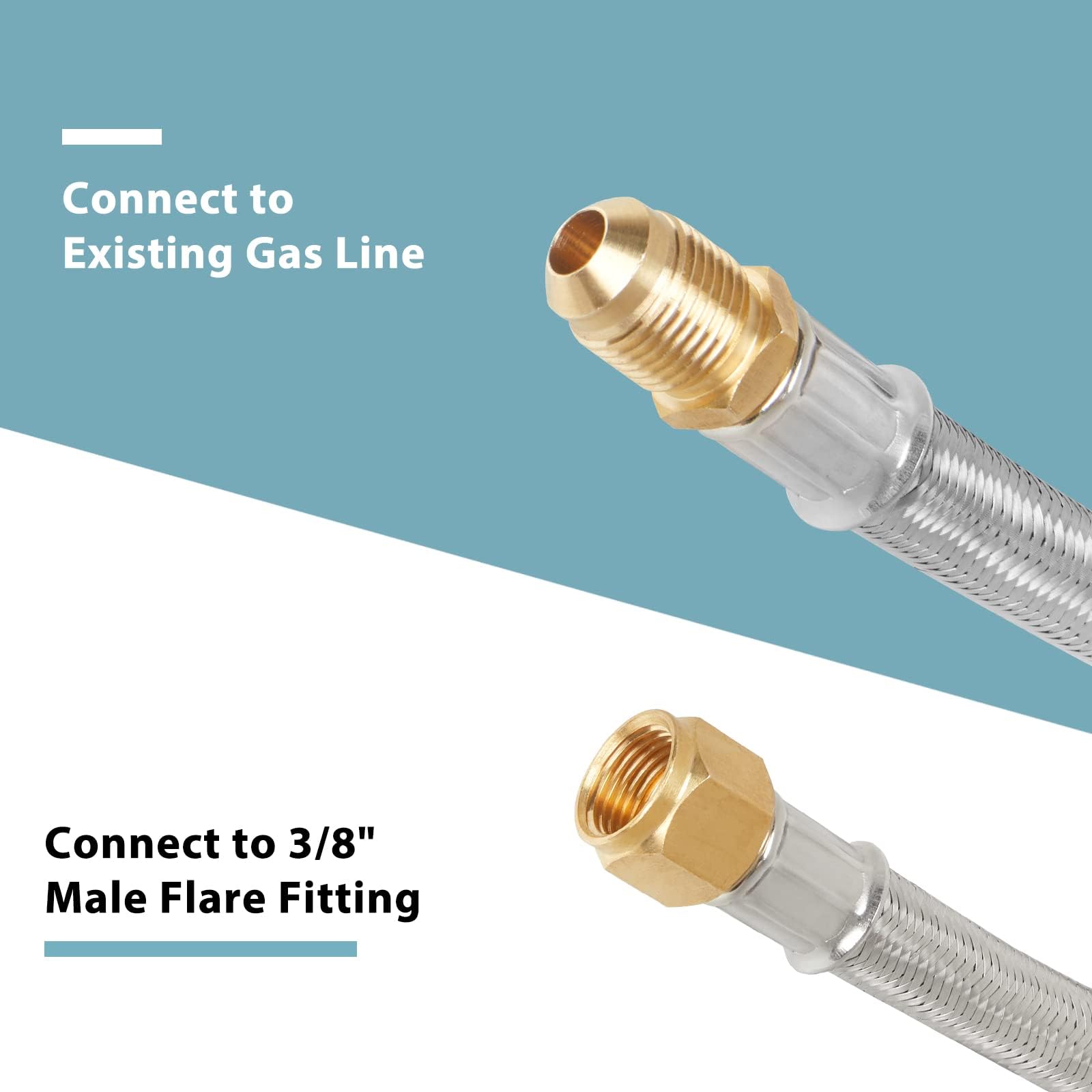 SHINESTAR hose connected to backyard grill demonstrating flexible placement and safety