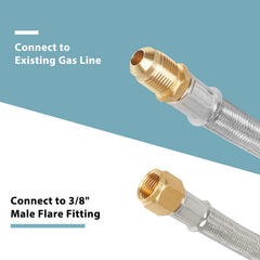 SHINESTAR hose connected to backyard grill demonstrating flexible placement and safety