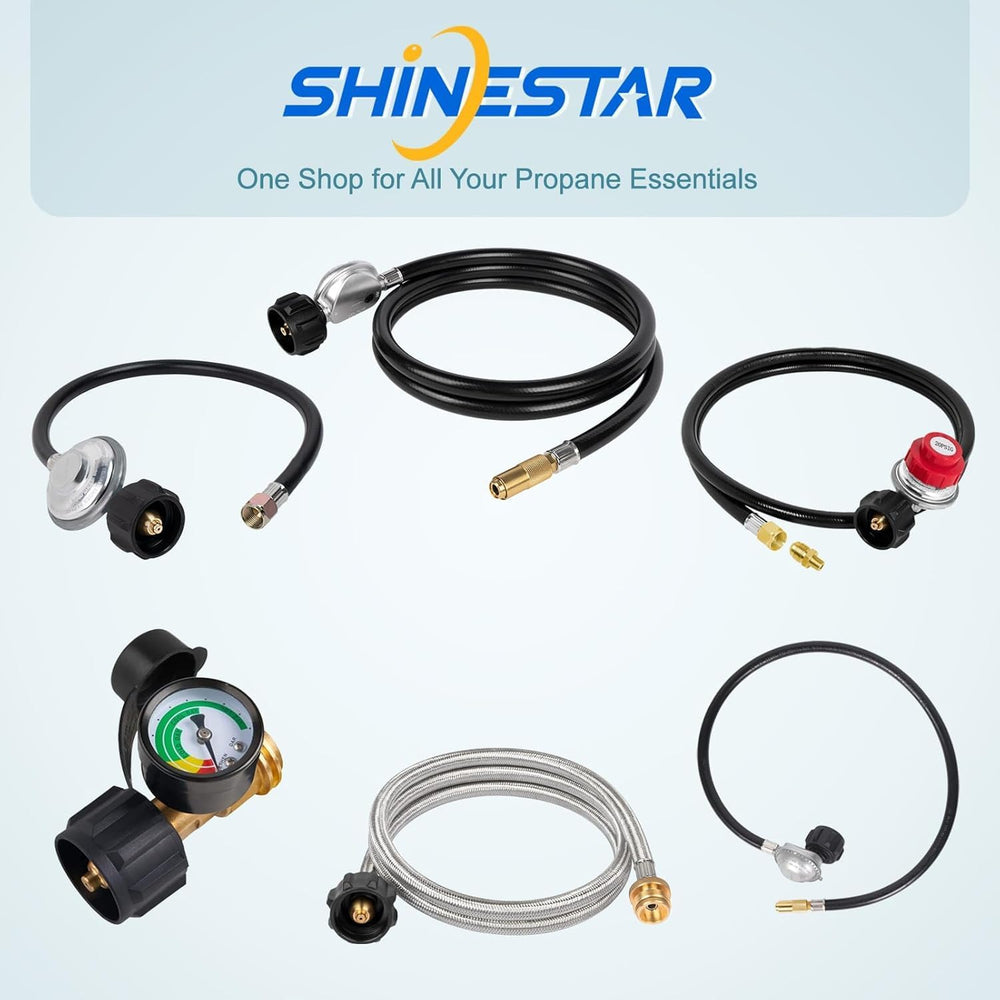 SHINESTAR hose packed in an RV compartment showing compact storage and travel readiness