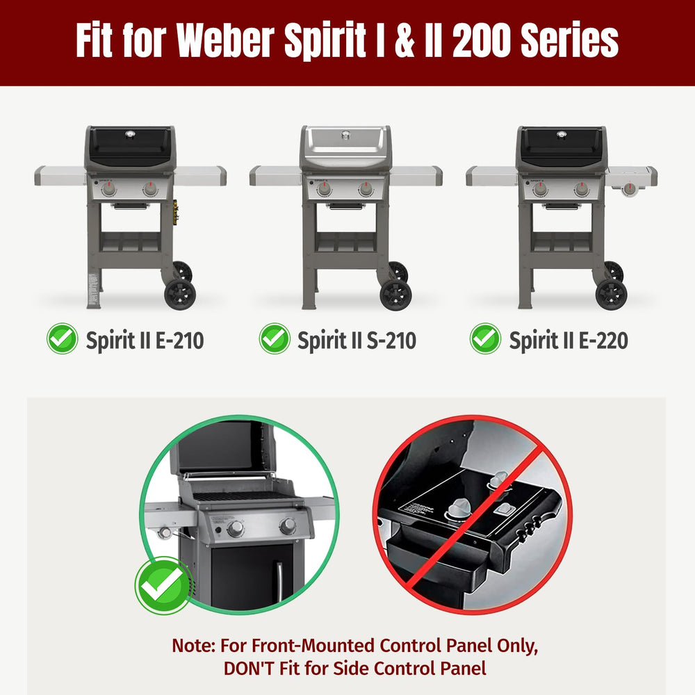 SHINESTAR side profile showing 15.3-inch length and exact fit for Spirit 200 Series grills