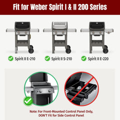 SHINESTAR side profile showing 15.3-inch length and exact fit for Spirit 200 Series grills