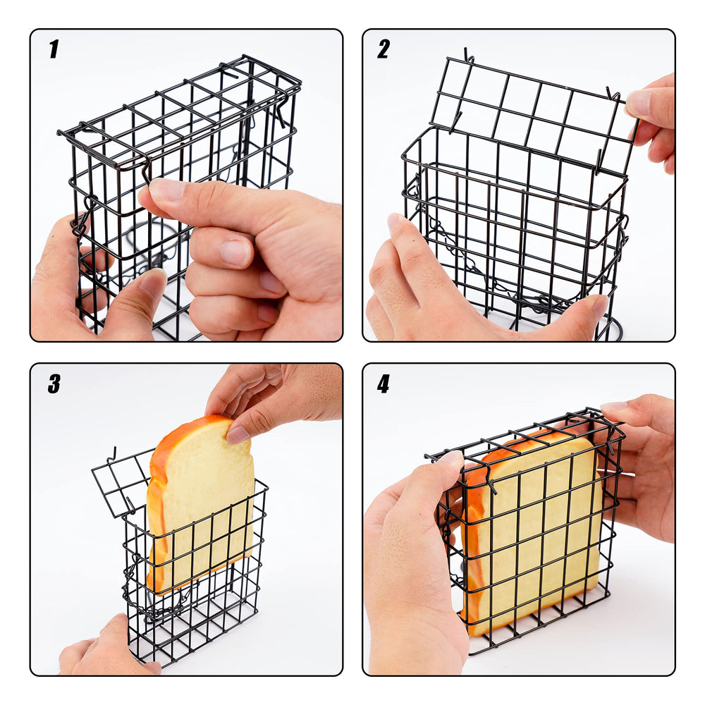 Shitailu suet cake loaded inside cage showcasing secure food placement