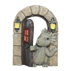 SHOWFEICAT dragon front view showing detailed sculpting and whimsical pose for decor