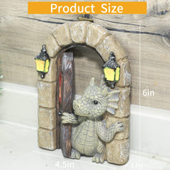SHOWFEICAT dragon in garden setting beside plants adding charm to outdoor spaces