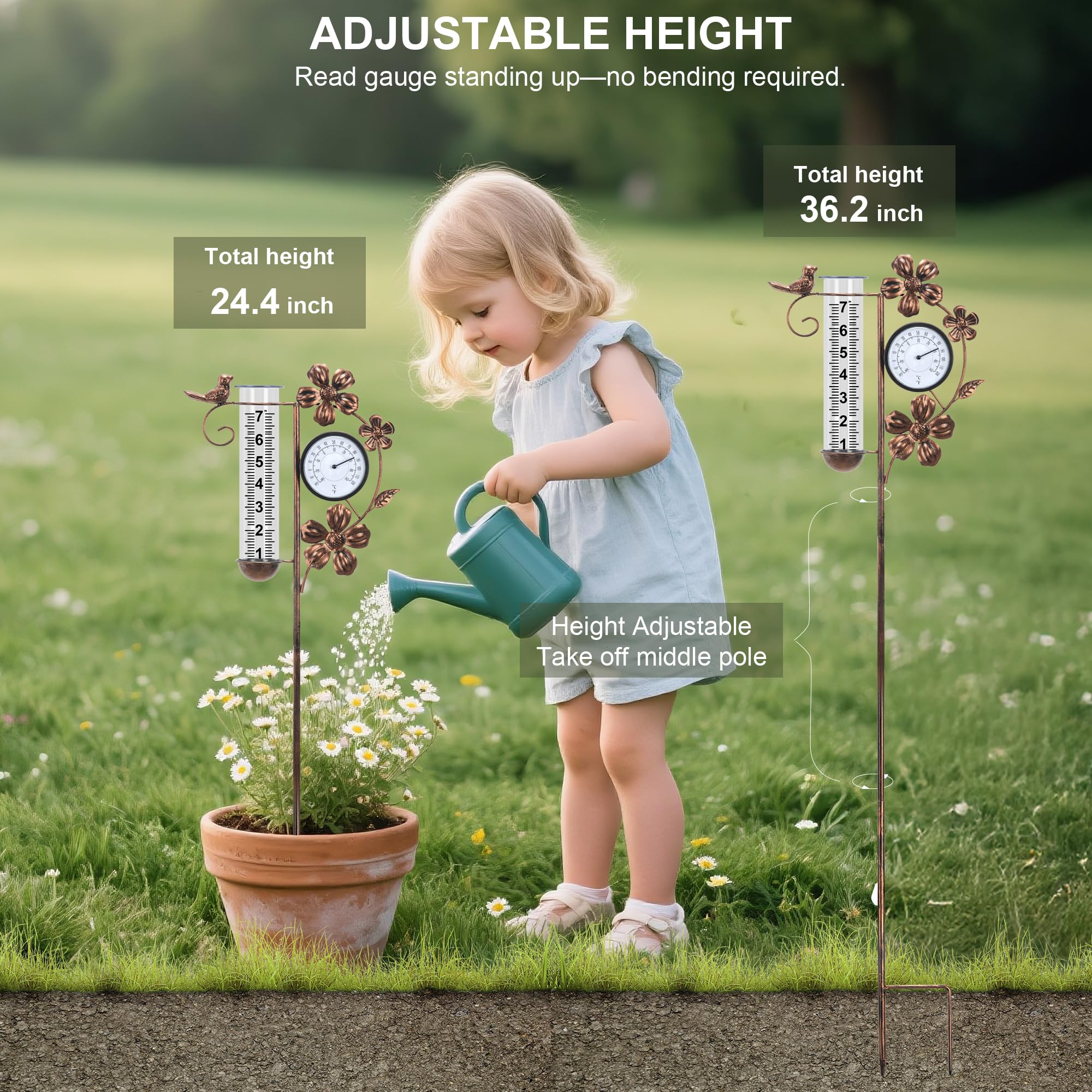 shumi metal frame and ground rod demonstrating stable outdoor anchoring