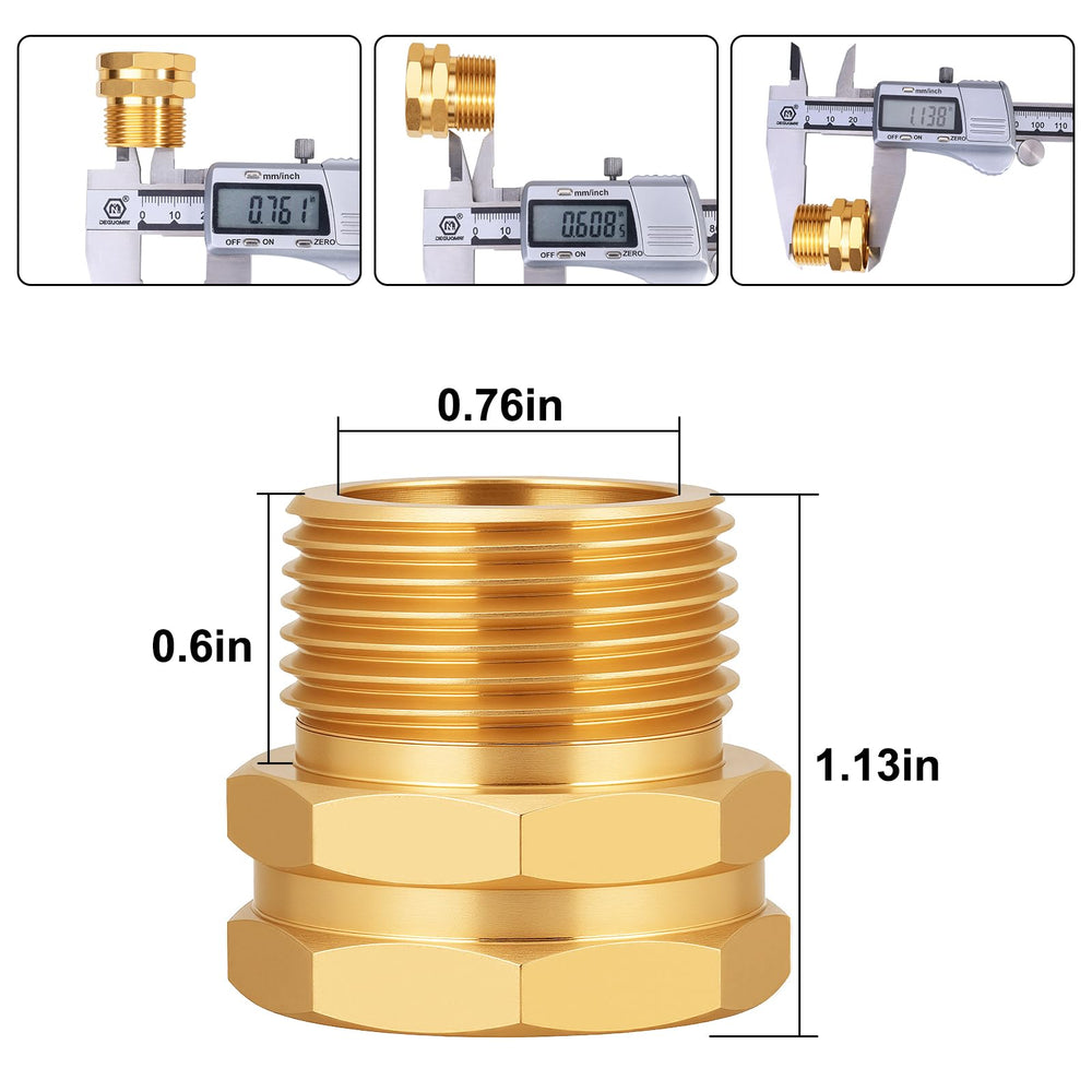 SIGURANTA adapter close-up of GHT and NPT threading for secure leak-resistant seals