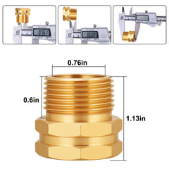 SIGURANTA adapter close-up of GHT and NPT threading for secure leak-resistant seals