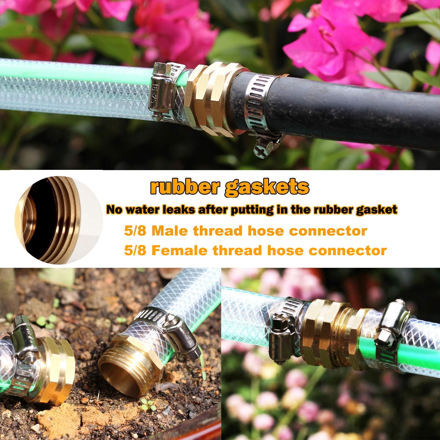 SIGURANTA kit in use while repairing a garden hose demonstrating fast on-site fix benefit