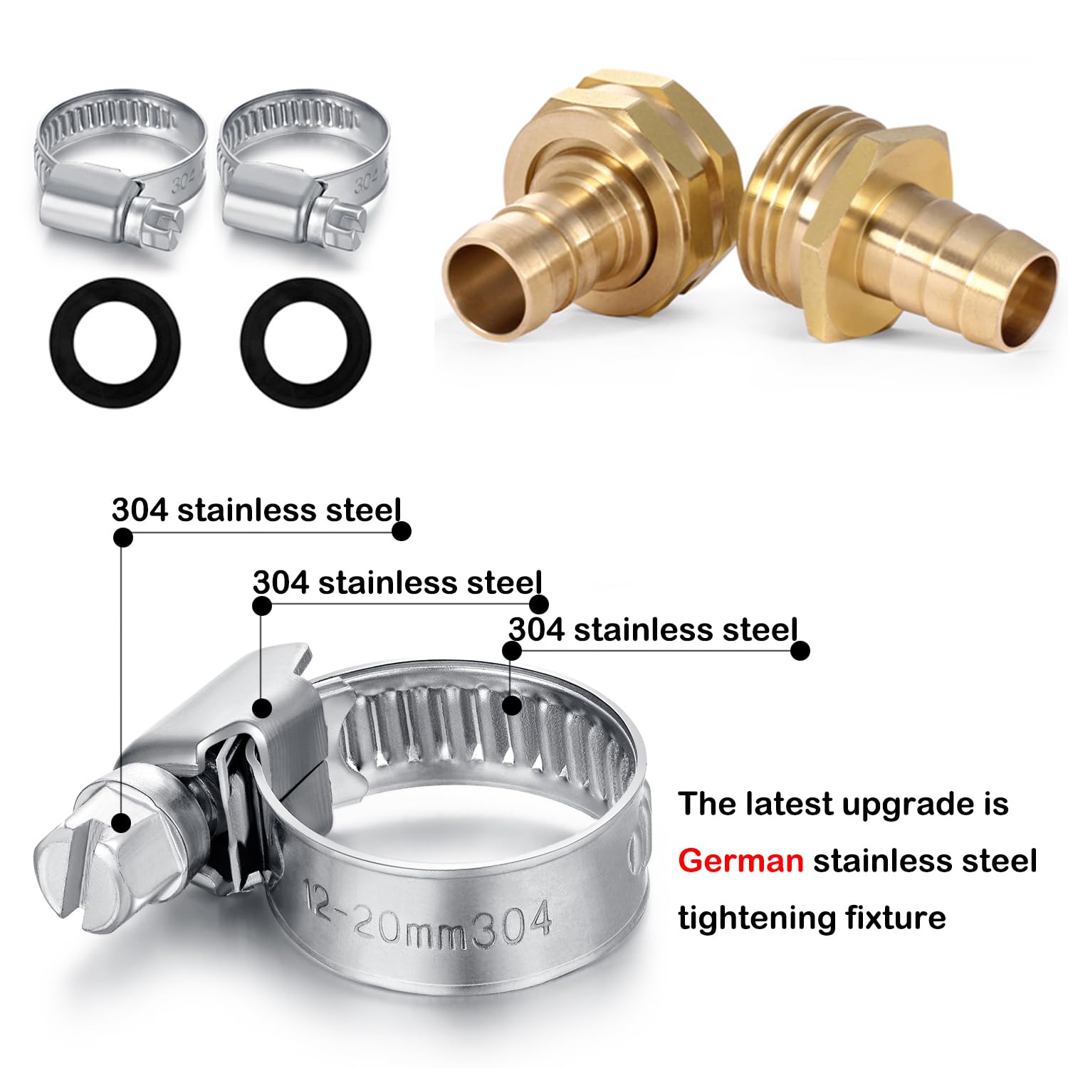 SIGURANTA stainless clamp detail showing screw head and corrosion-resistant tightening benefit