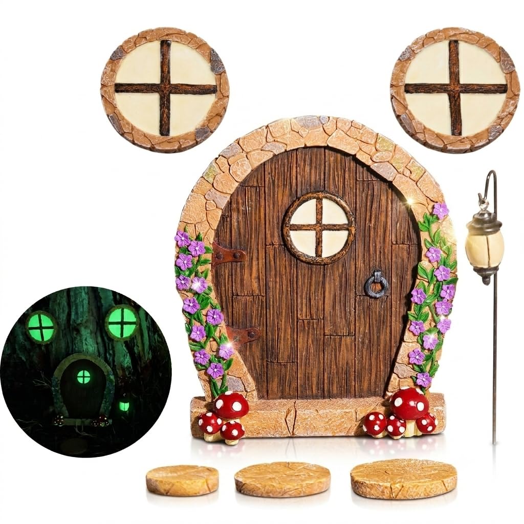 Simple Creativity front view of fairy door showing charming entrance and color