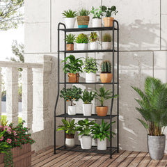 Simple Trending plant stand beside common pots illustrating scale and space-saving