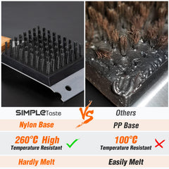 SIMPLETASTE close-up of reinforced bristles highlighting anti-shedding safety
