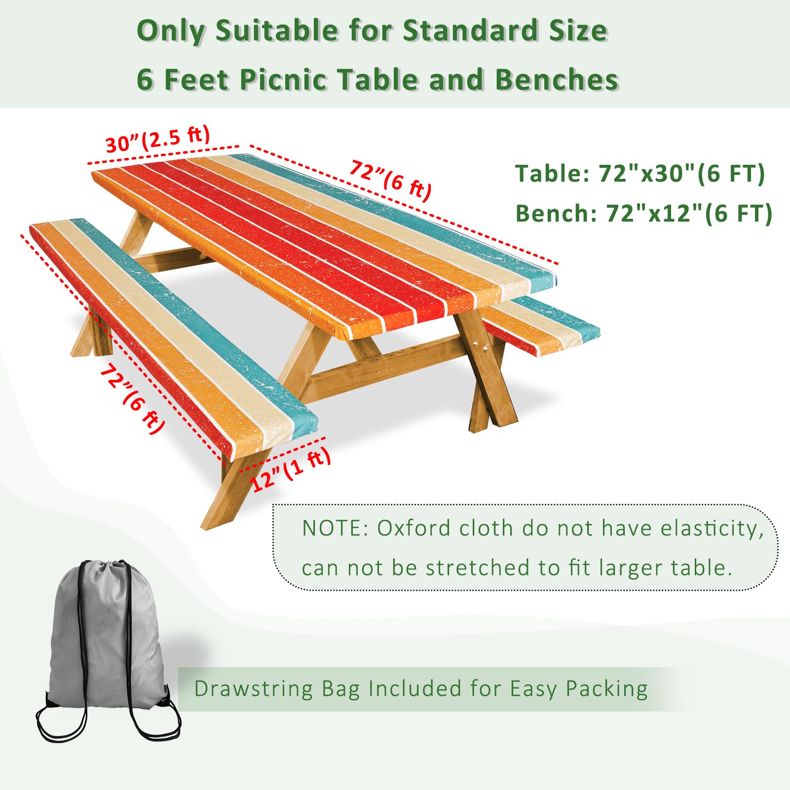 SiorVeol bench cover elastic edge detail for windproof fit