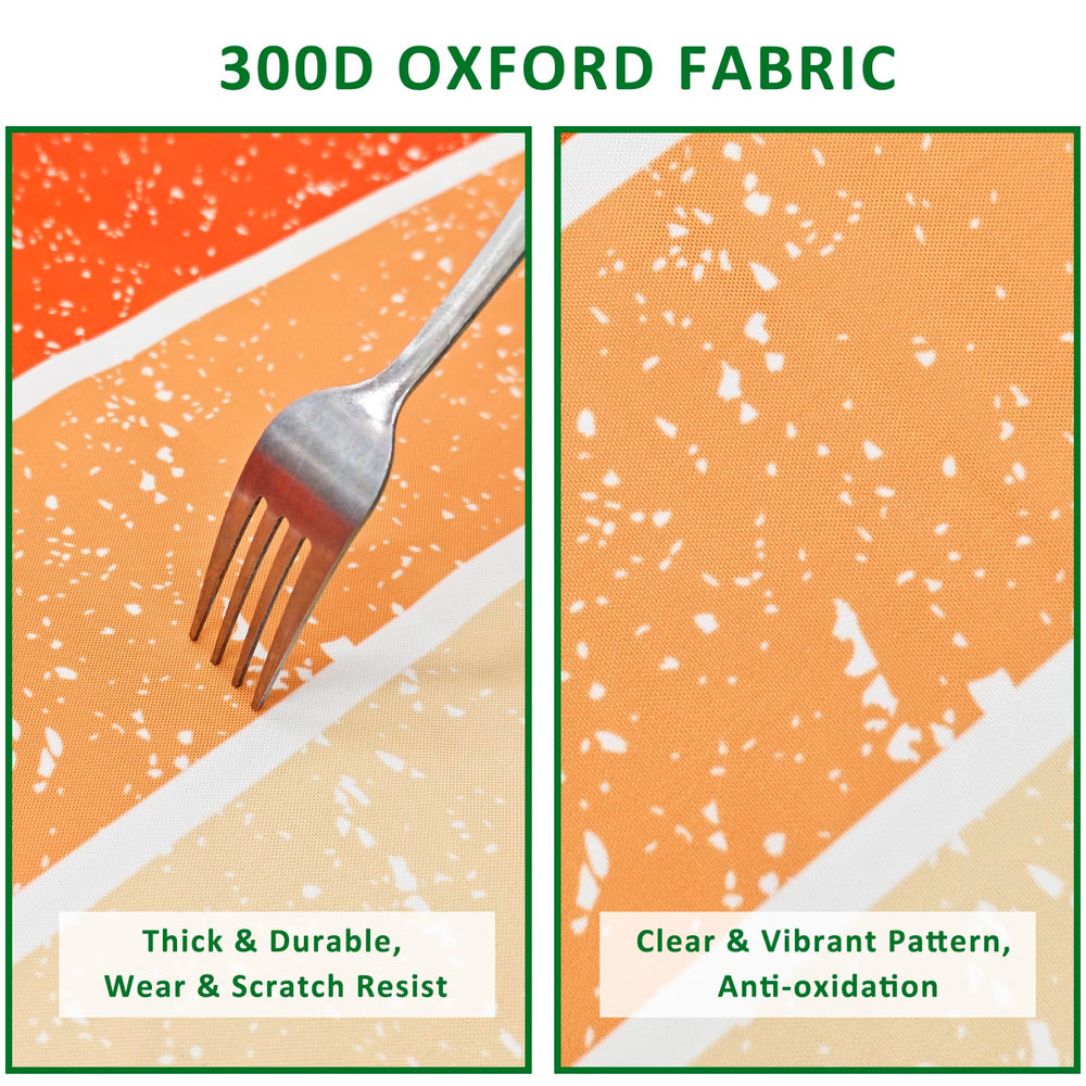 SiorVeol size comparison on 72-inch rectangular table for fit