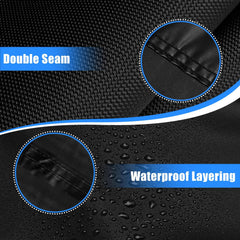 SIRUITON loveseat cover pulled over showing full coverage and reinforced seams