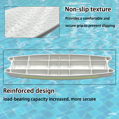 SKARUMMER ladder steps installed on pool ladder demonstrating stable access and safe entry