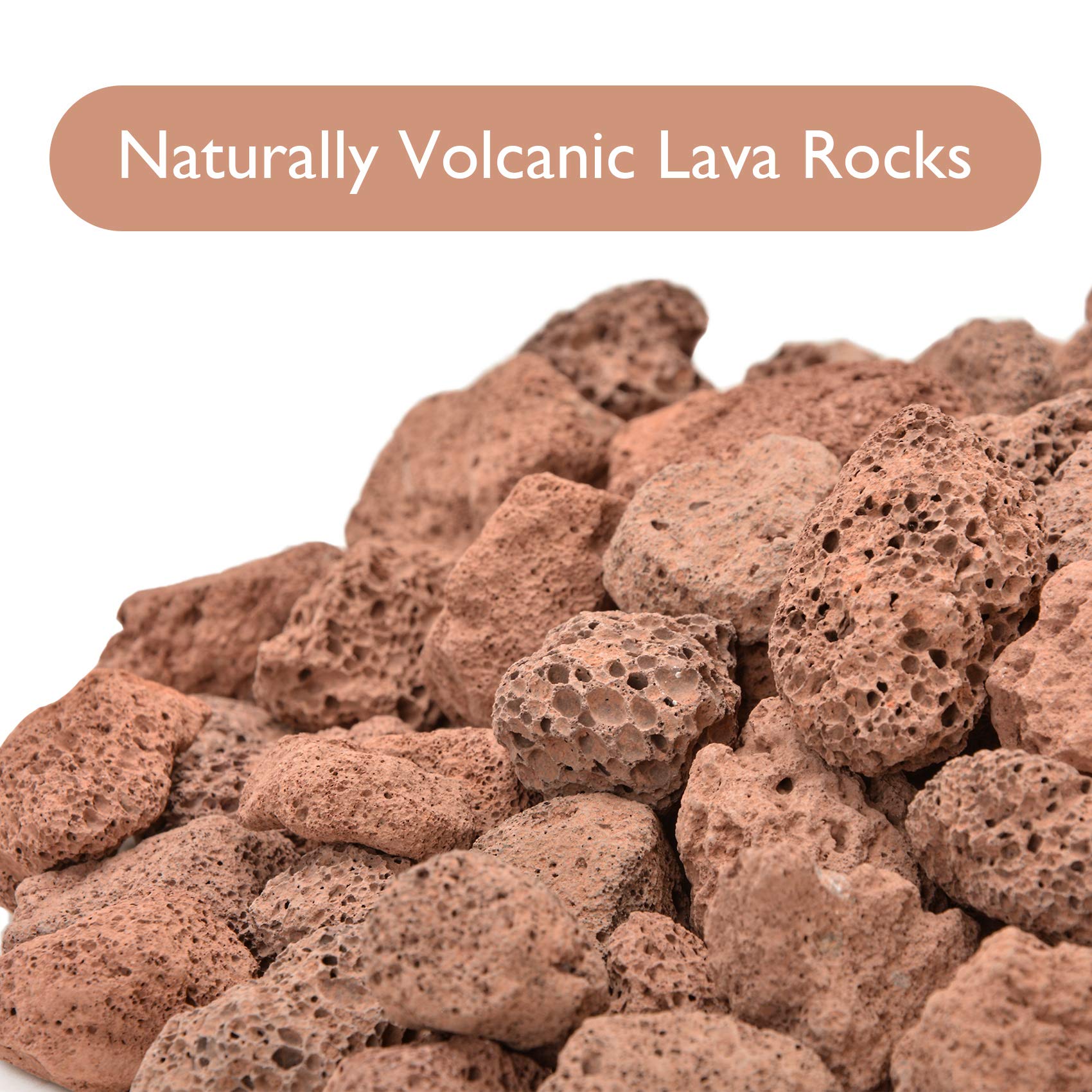 Skyflame lava rocks in a lit fire pit demonstrating improved flame spread