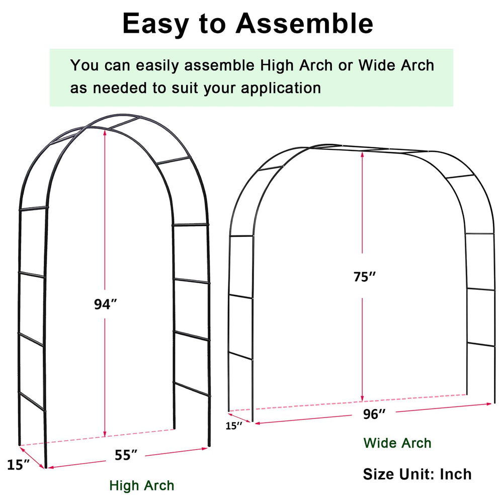 Skypatio arbor side profile illustrating frame strength and stability