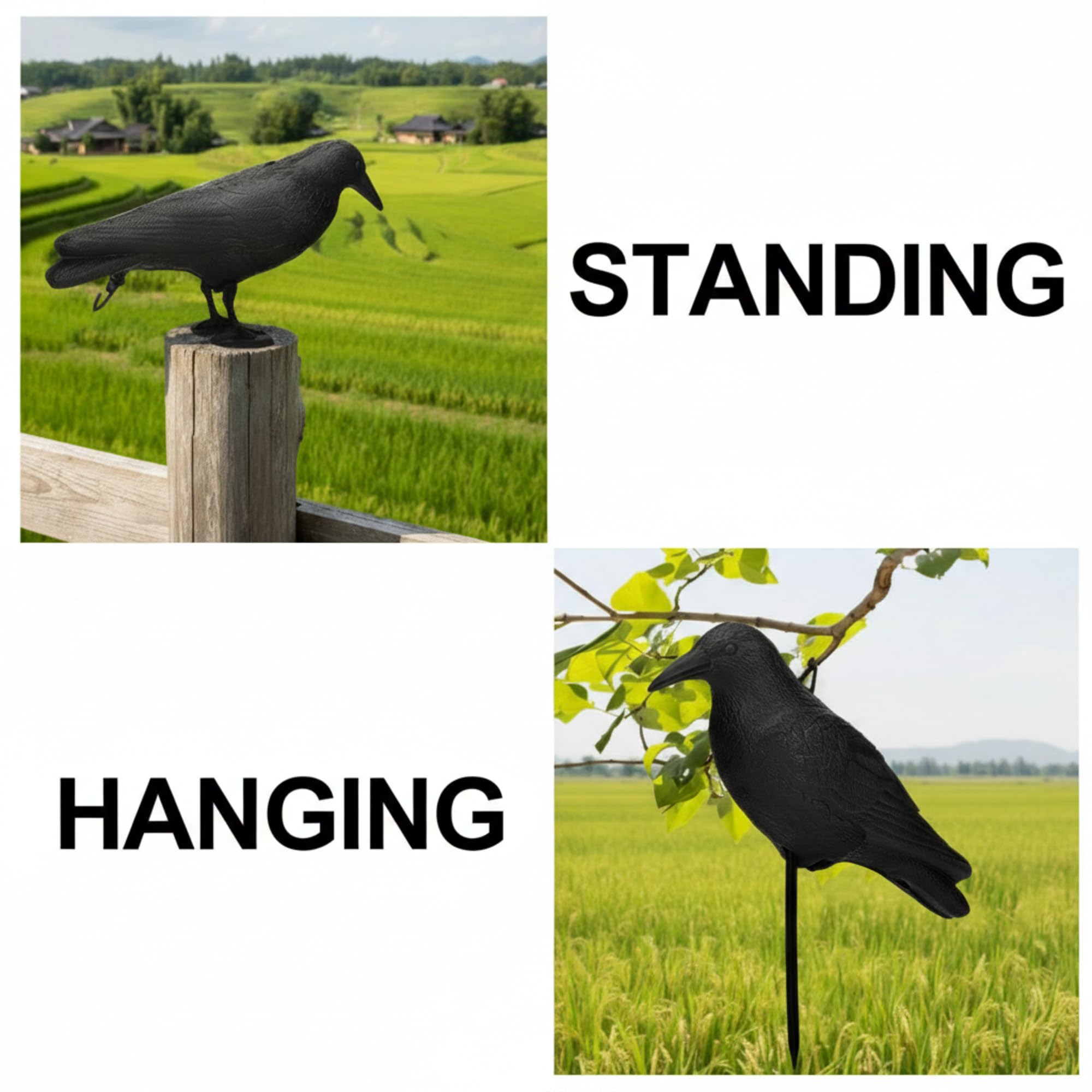 Sliner crow next to hand showing scale and accurate life-size proportion