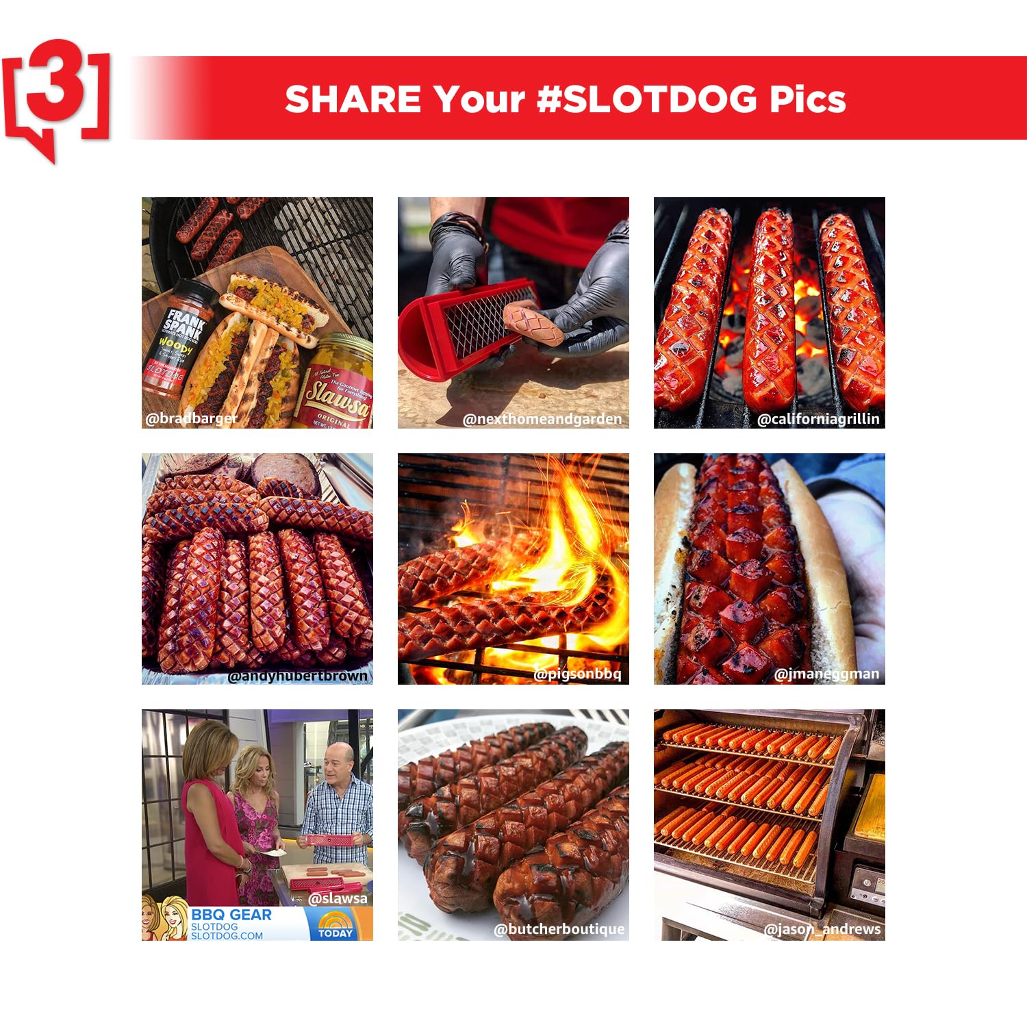 SLOTDOG next to standard hot dog for scale showing compact portable benefit