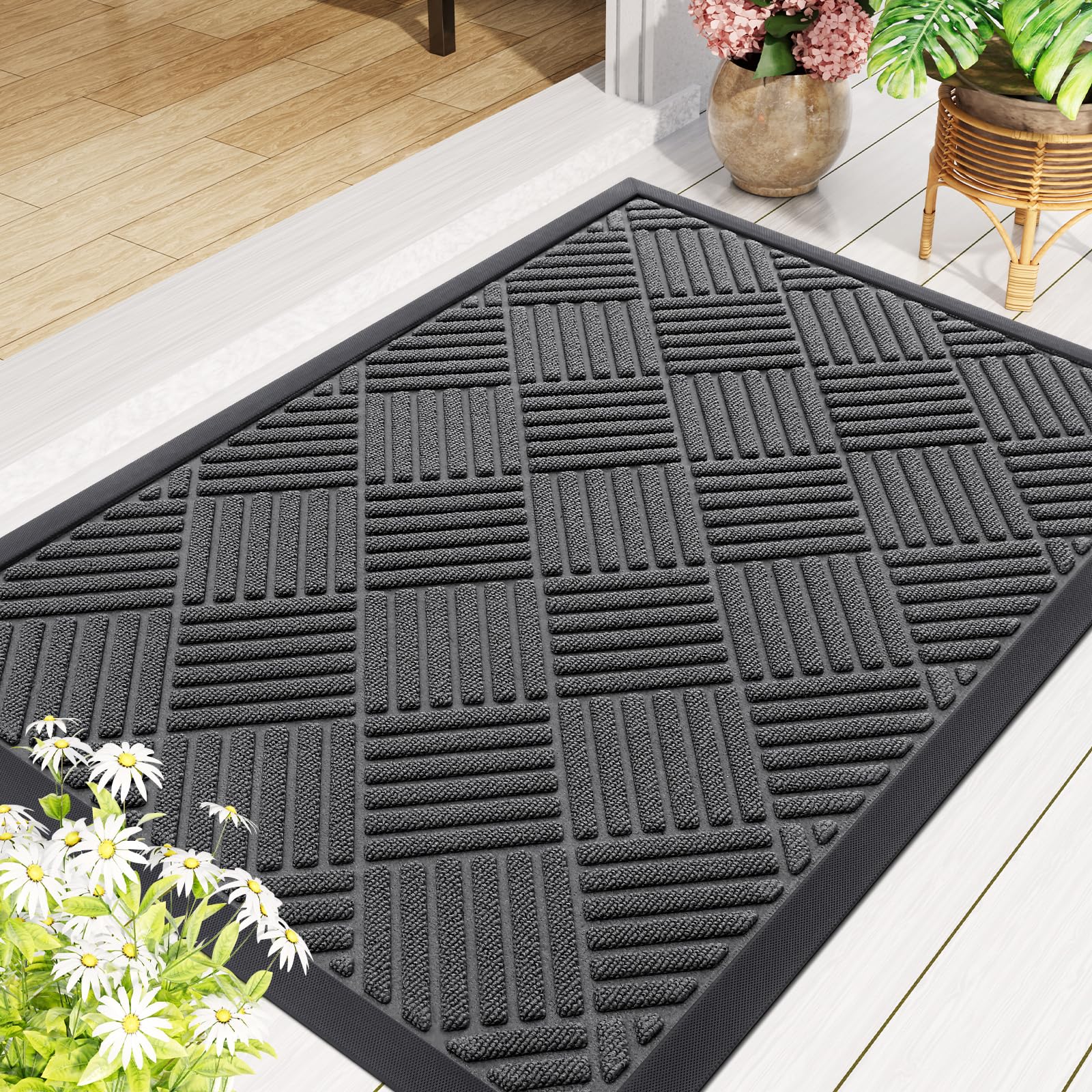 Smiry doormat on porch demonstrating stylish protection for entrances