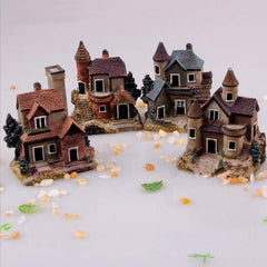 Smowfes fairy houses placed inside a terrarium to show scale and decorative versatility benefits