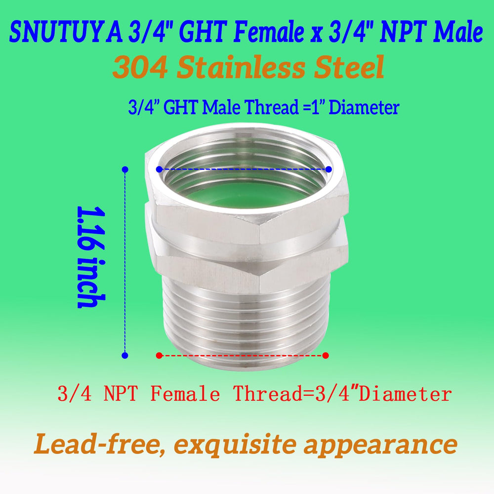 SNUTUYA close-up of smooth machined threads for leak-resistant secure connection