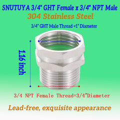SNUTUYA close-up of smooth machined threads for leak-resistant secure connection