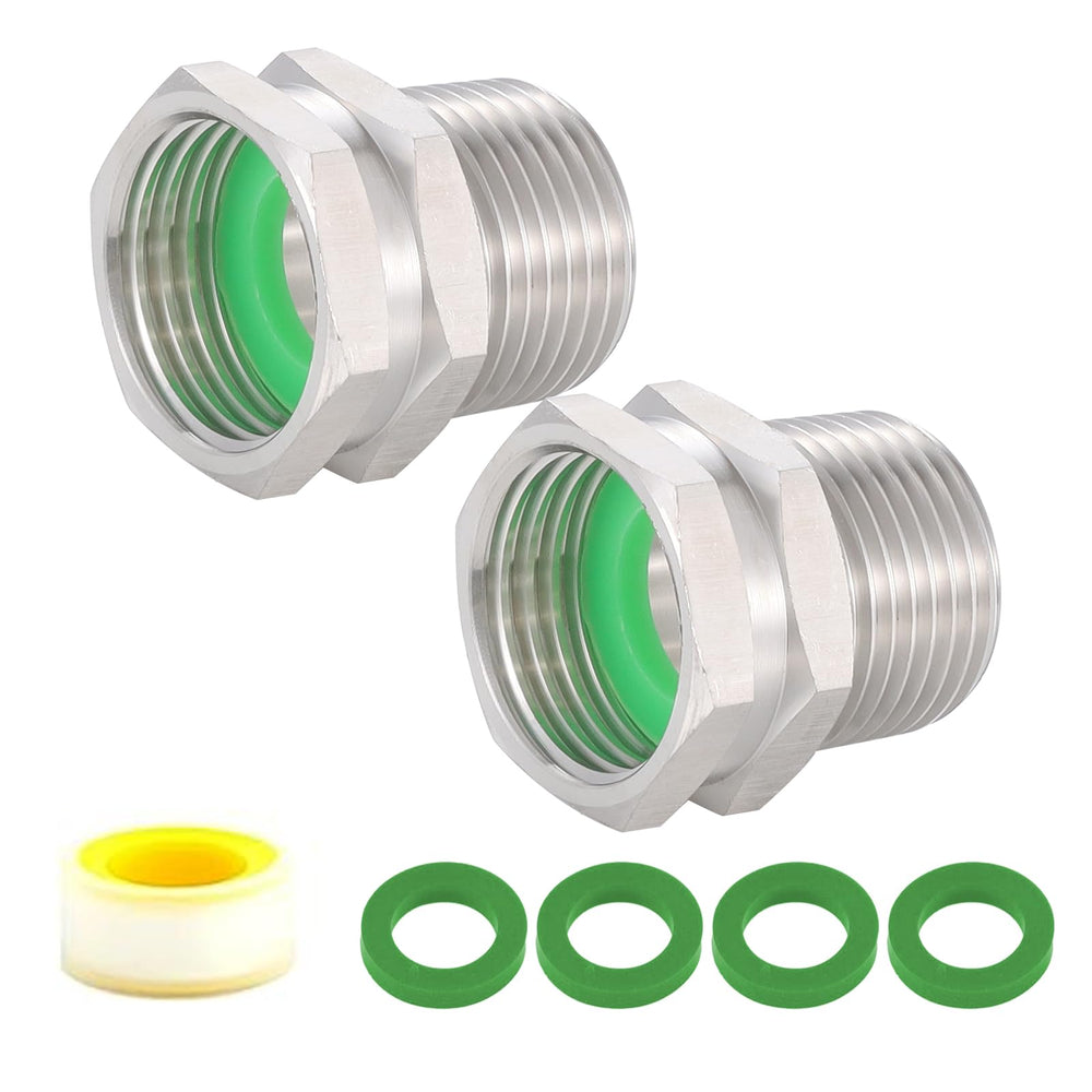 SNUTUYA adapter pair front view showing durable stainless steel finish and ready use