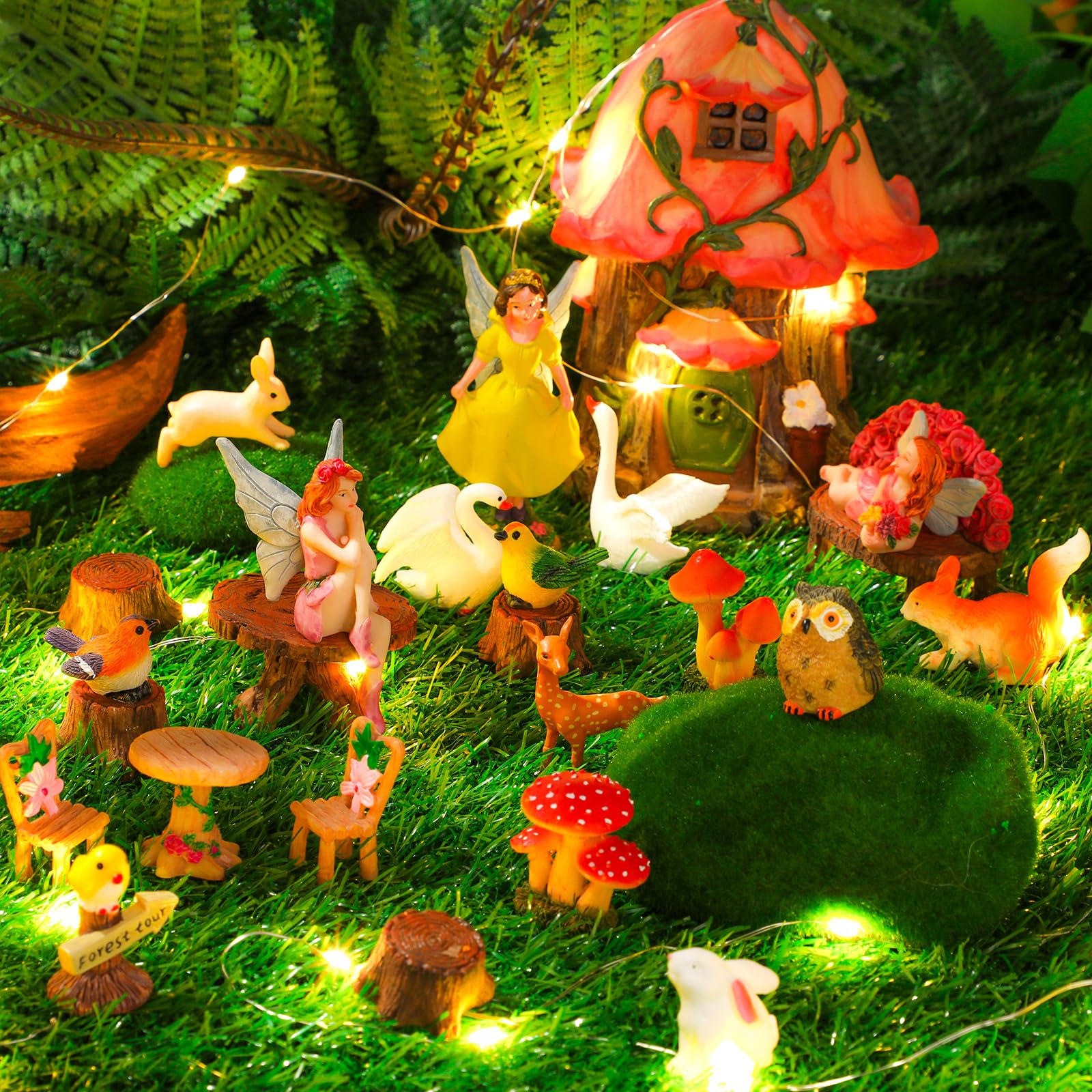 Soaoo animal figurines arranged adding whimsical accents