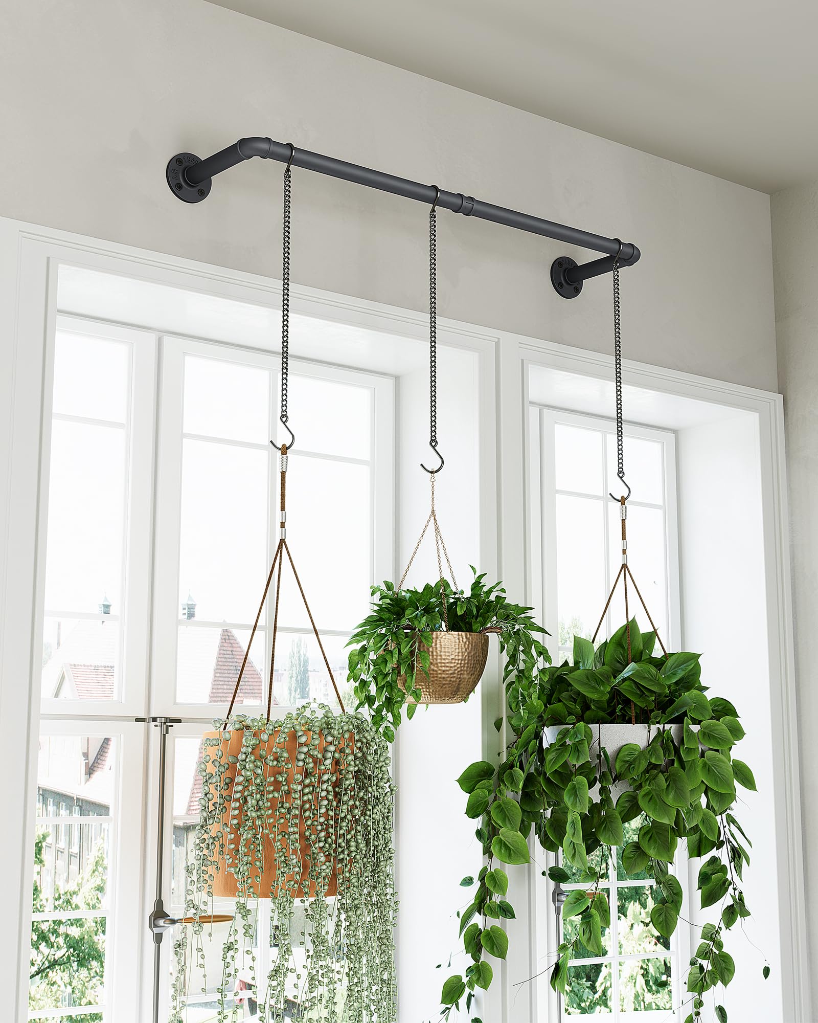 SOFITORG detail of hooks illustrating secure planter attachment and versatility