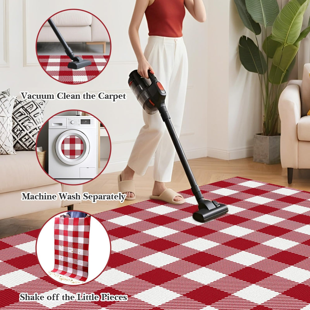 SofterCharm rug rolled for storage showing portability and easy stashing benefit