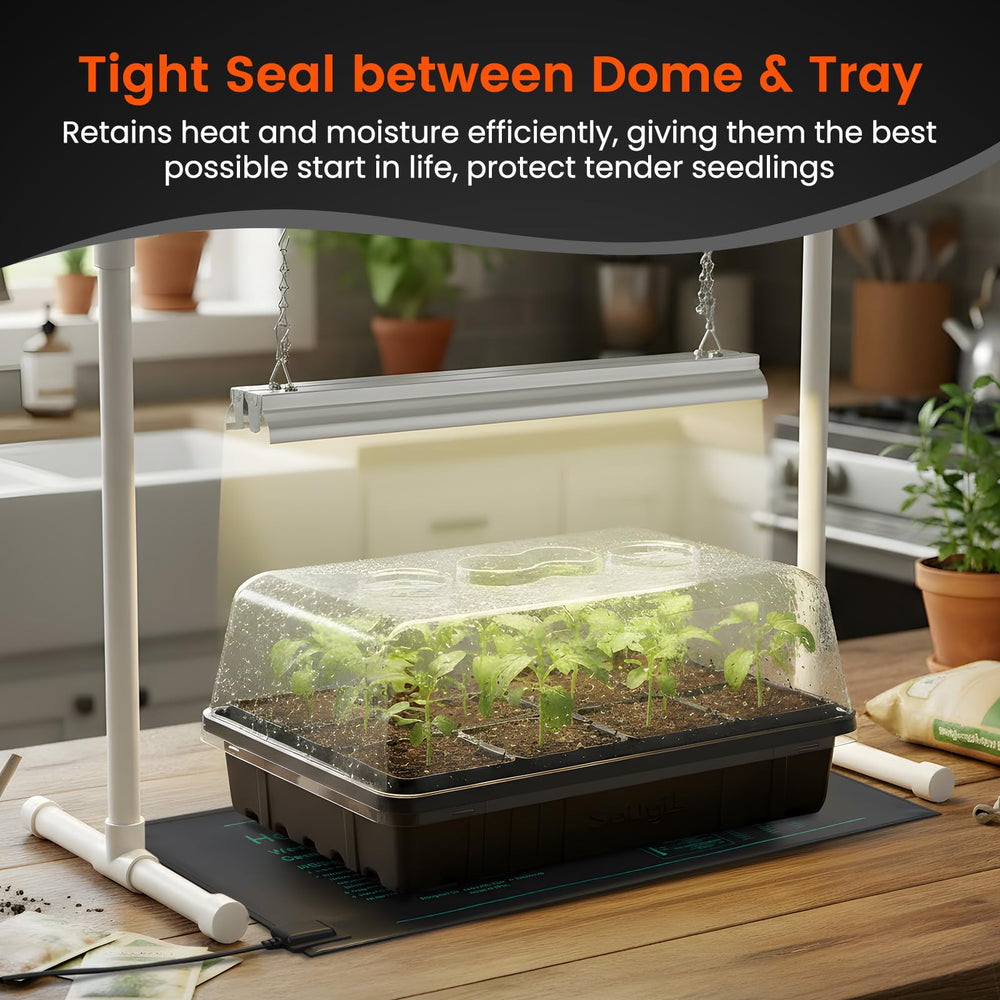 SOLIGT side profile showing tall dome for taller seedlings and transplant ease